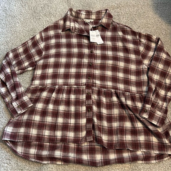 American Eagle Outfitters Tops - NWT American Eagle baby doll flannel shirt
